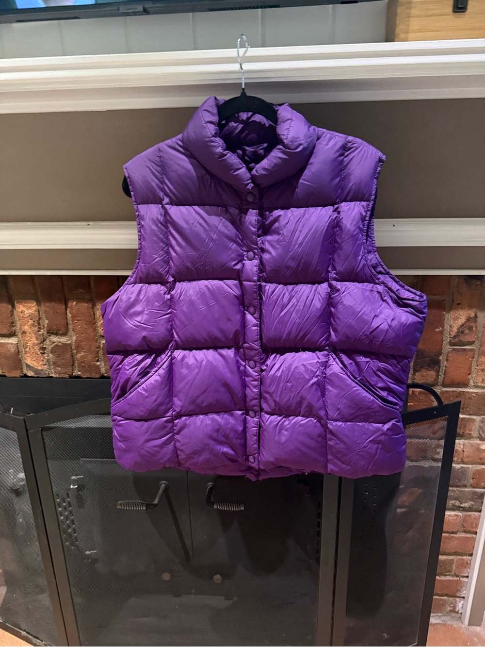 Lands' End Bright Purple Quilted Puffer Vest
